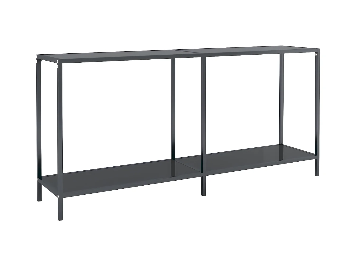 Konsolentisch,Flurtisch Schwarz 160x35x75,5 cm cm Hartglas -gkd126740