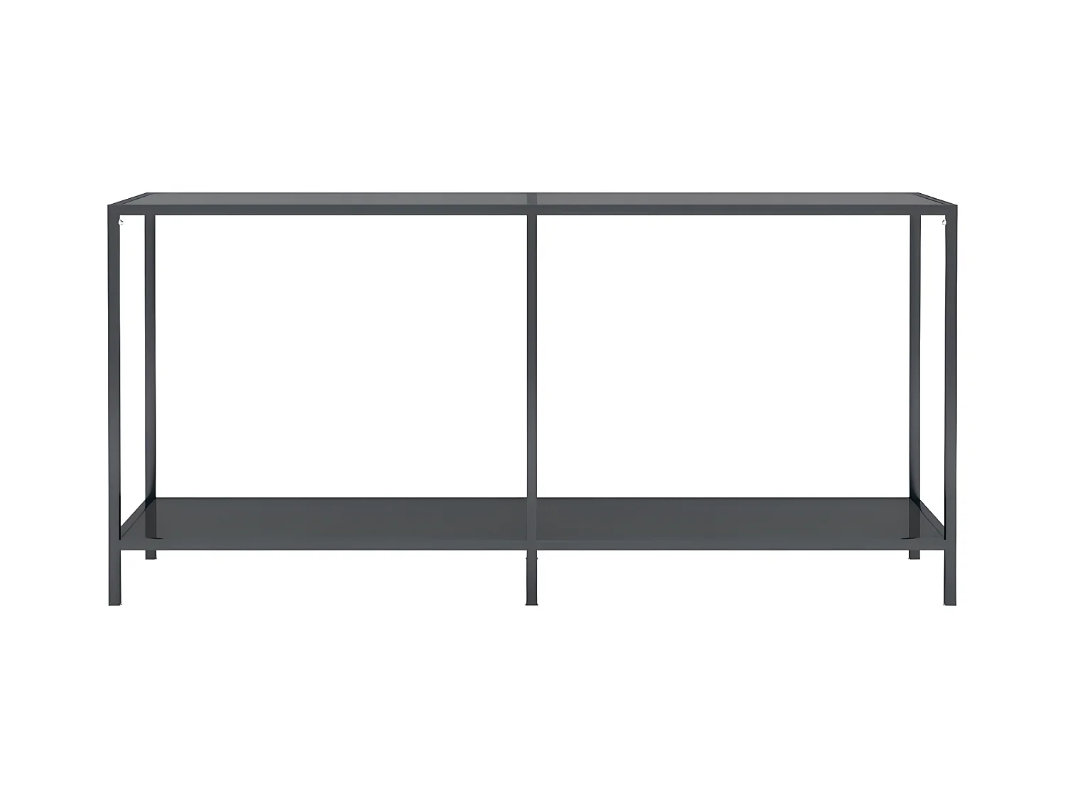 Konsolentisch,Flurtisch Schwarz 160x35x75,5 cm cm Hartglas -gkd126740