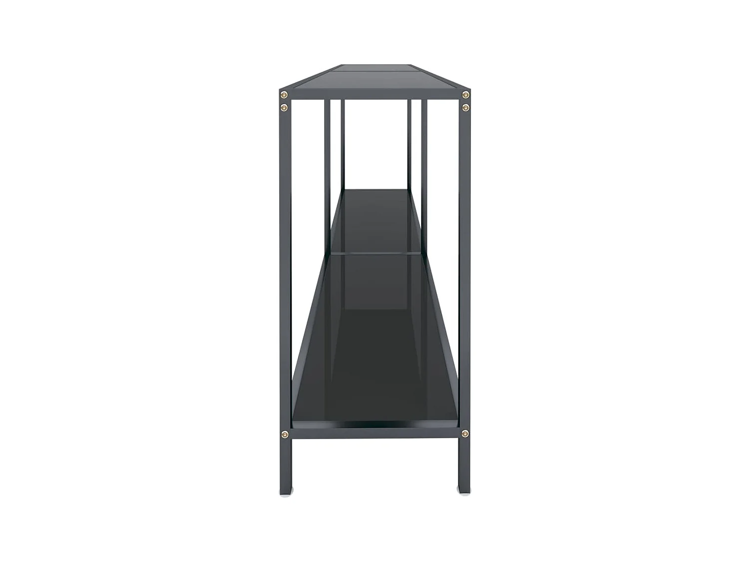 Konsolentisch,Flurtisch Schwarz 160x35x75,5 cm cm Hartglas -gkd126740