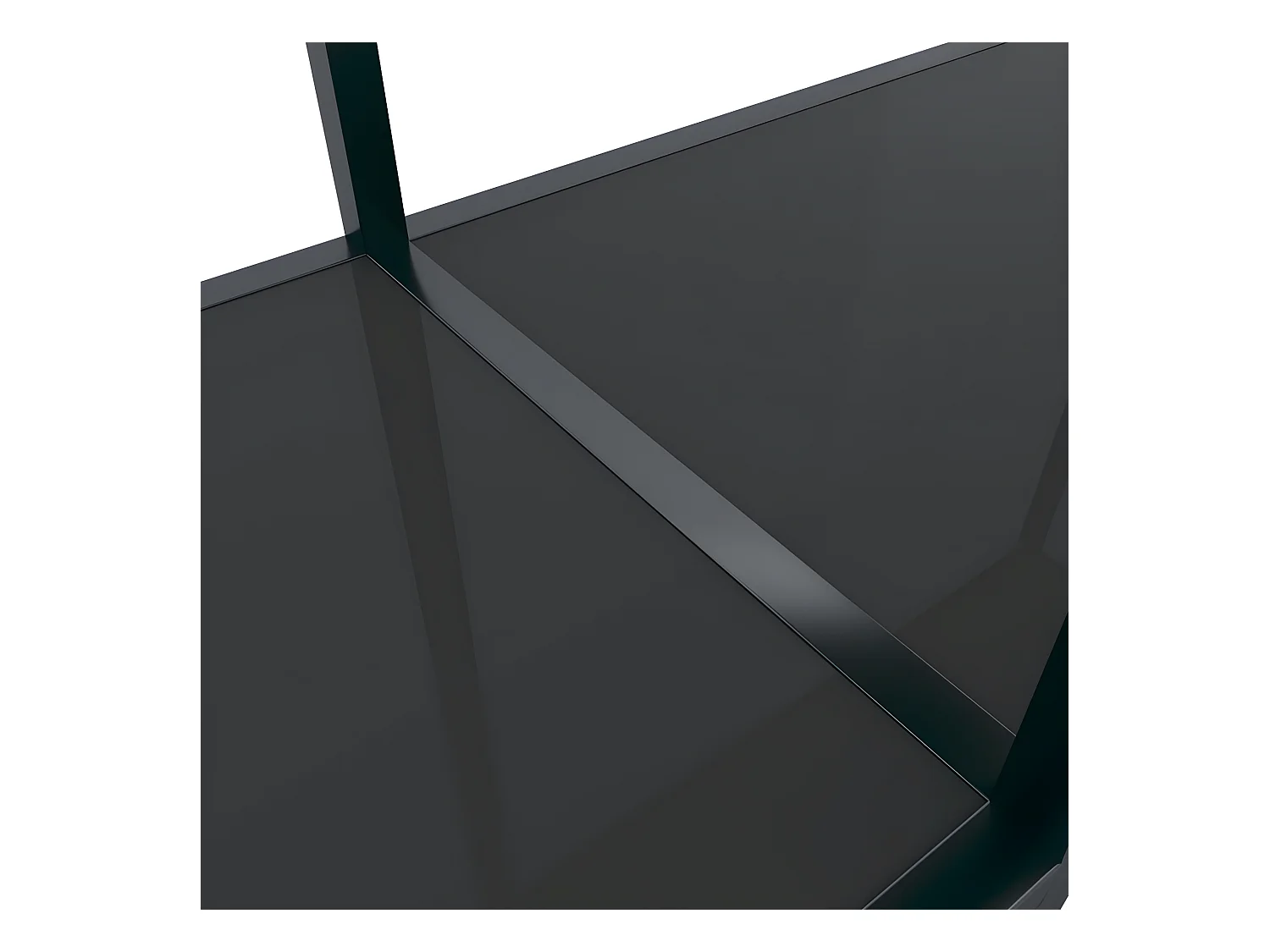 Konsolentisch,Flurtisch Schwarz 160x35x75,5 cm cm Hartglas -gkd126740