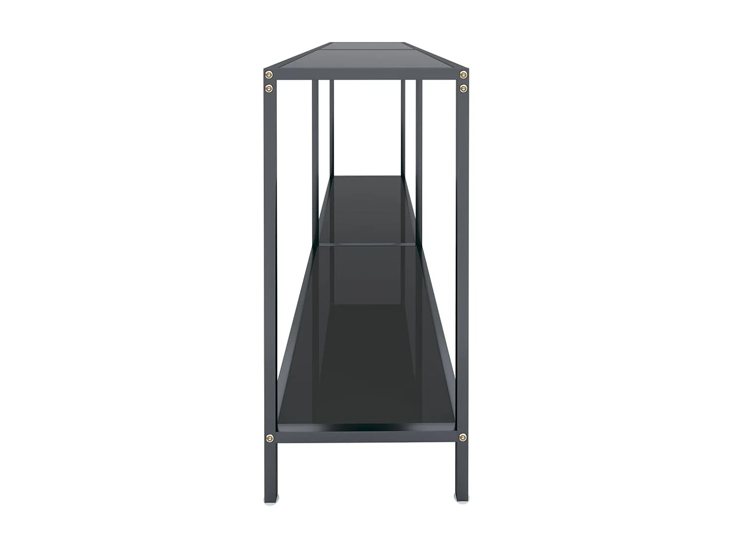 Konsolentisch,Flurtisch Schwarz 160x35x75,5 cm cm Hartglas -gkd126740