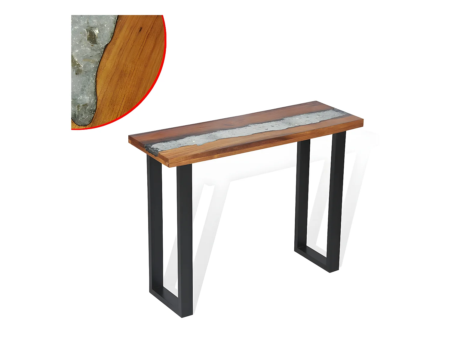 Table console Teck 100 x 35 x 75 cm GHR78393