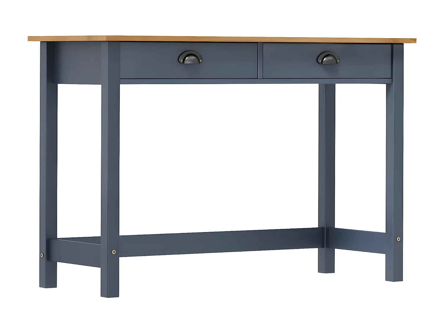 Table console Hill Range avec 2 tiroirs Gris 110x45x74 cm Pin GHR27089