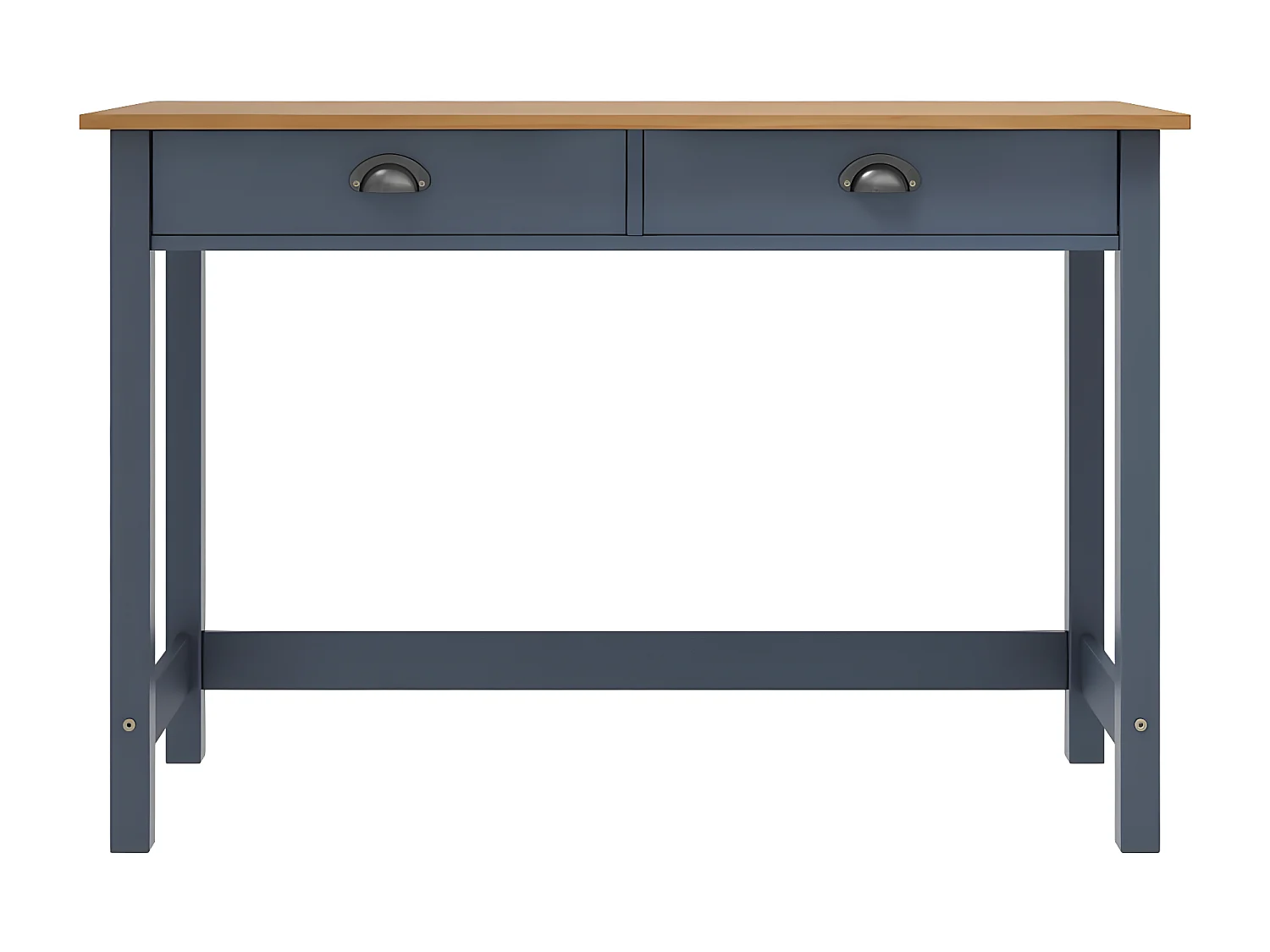 Table console Hill Range avec 2 tiroirs Gris 110x45x74 cm Pin GHR27089