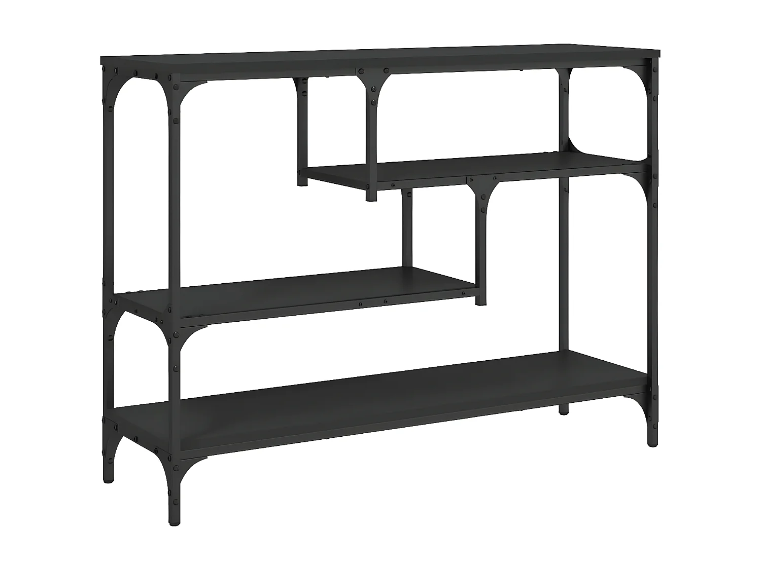 Table console noir 100x30x75 cm bois d'ingénierie GHR87680