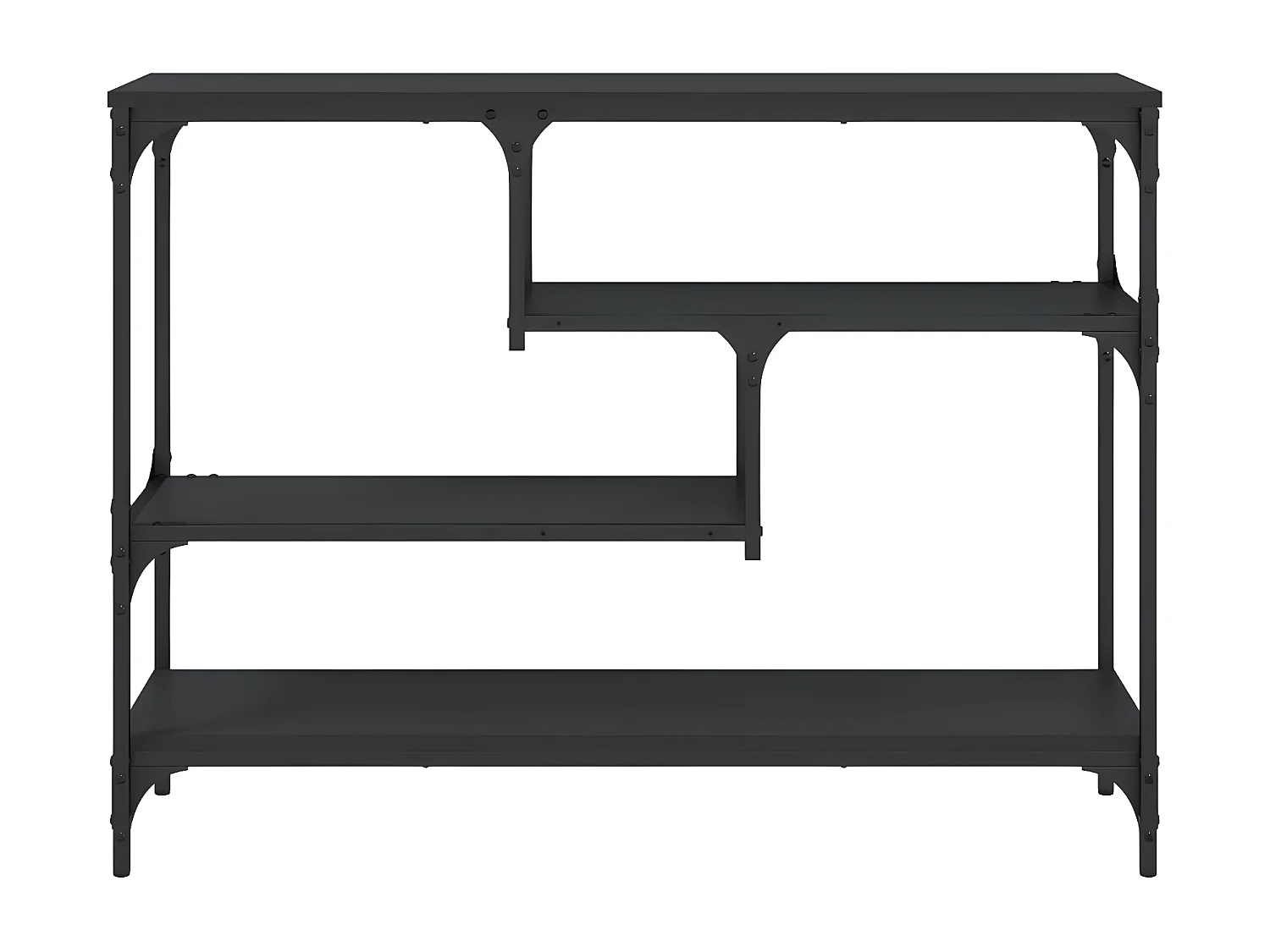 Table console noir 100x30x75 cm bois d'ingénierie GHR87680