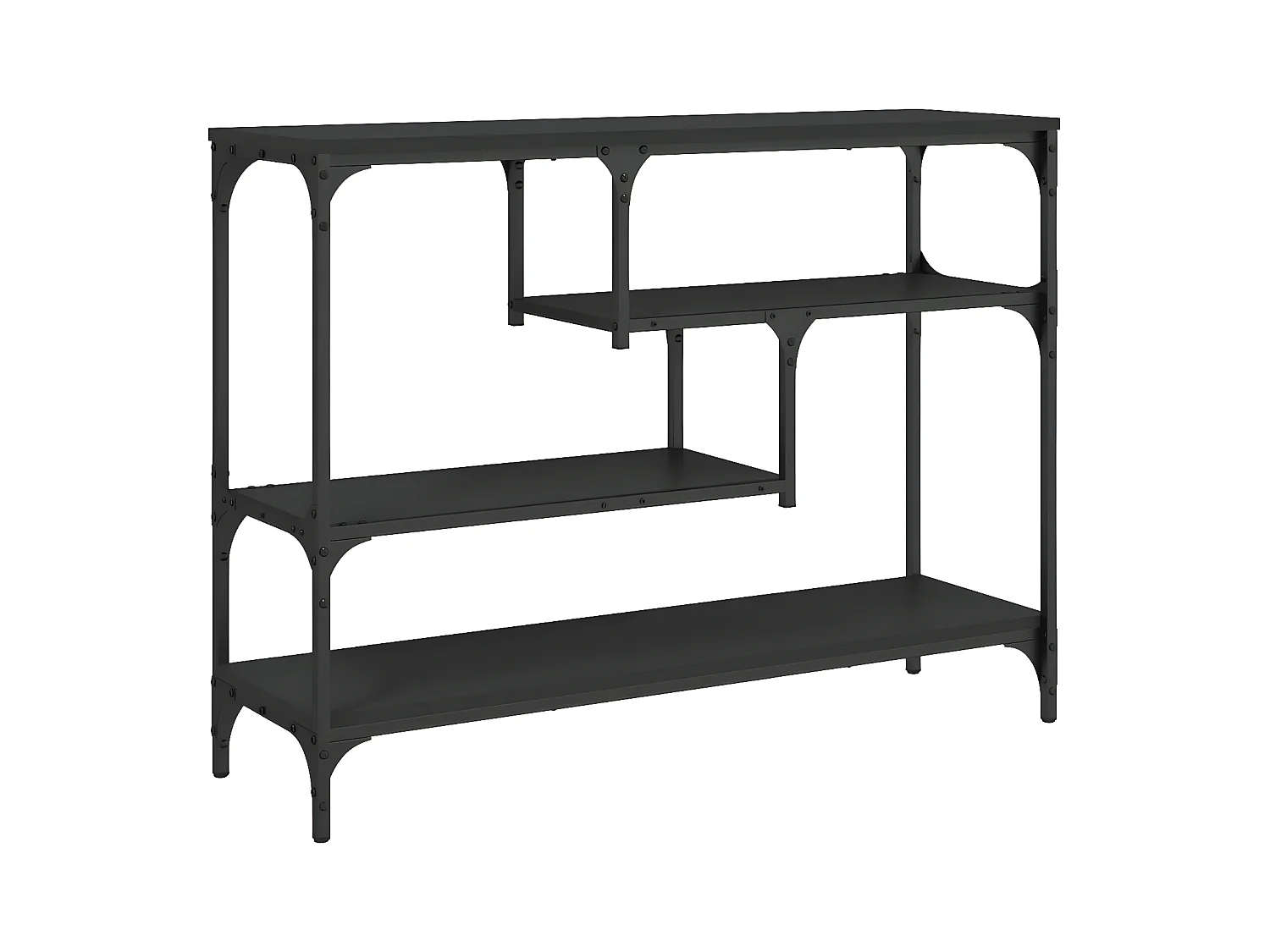 Konsolentisch,Flurtisch Schwarz 100x30x75 cm Holzwerkstoff -gkd438527