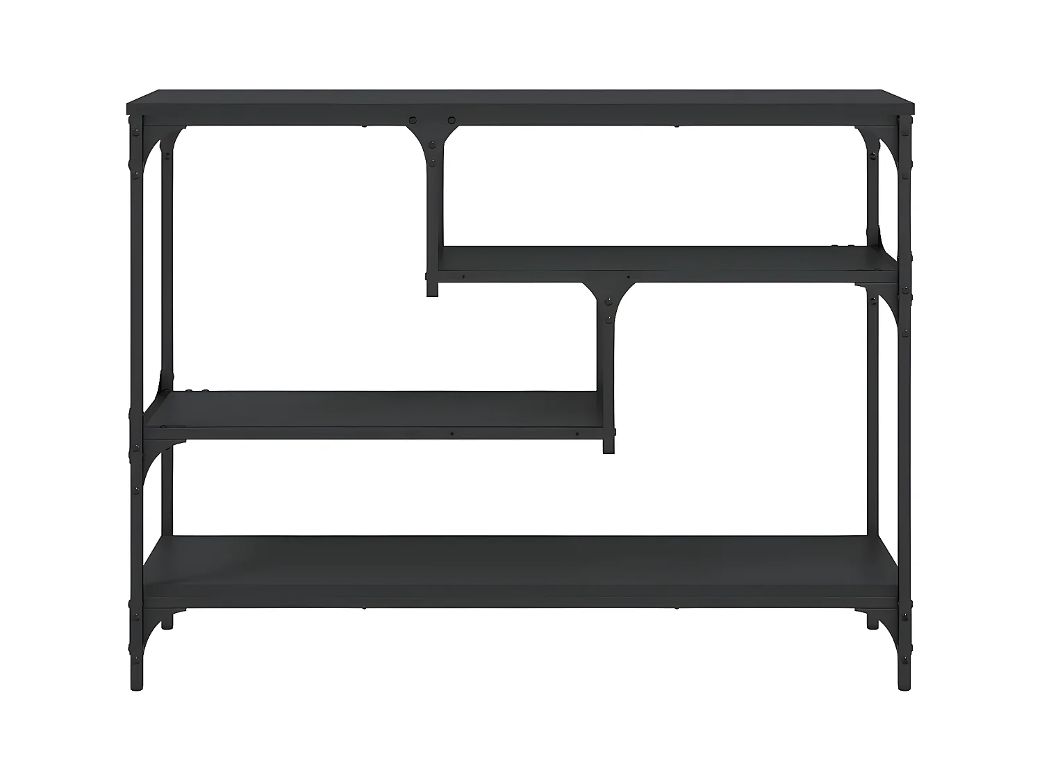 Konsolentisch,Flurtisch Schwarz 100x30x75 cm Holzwerkstoff -gkd438527