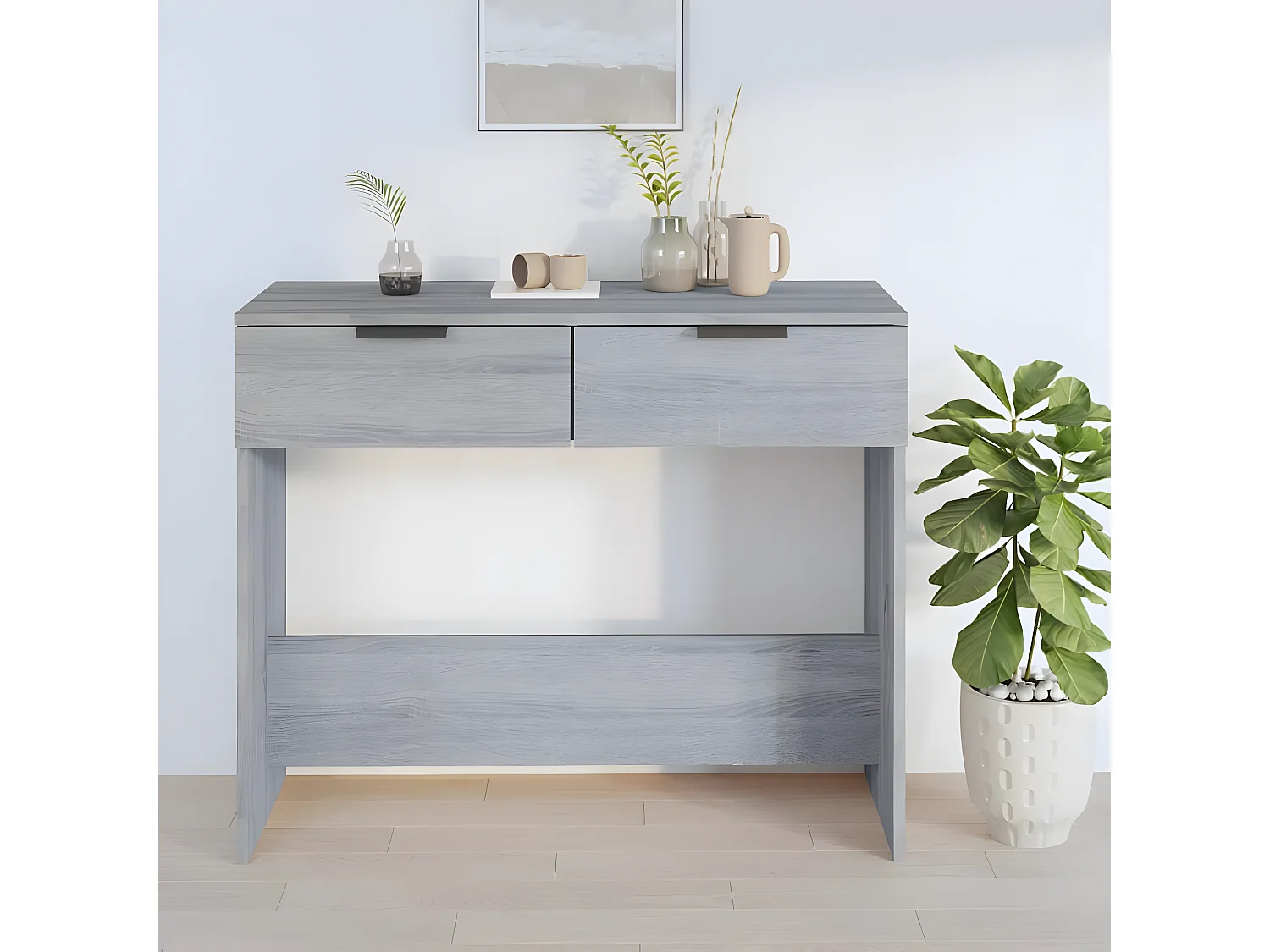 Table console Sonoma gris 90x36x75 cm Bois d'ingénierie GHR25672