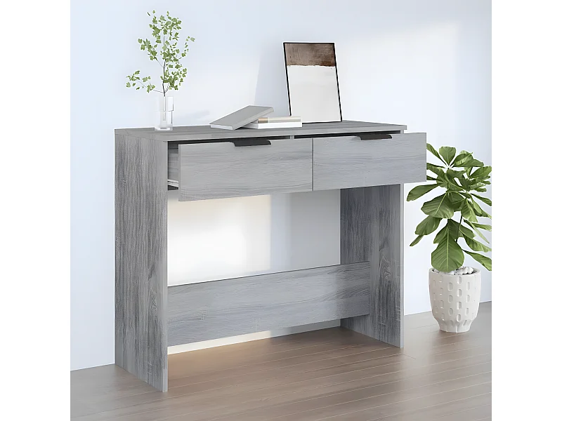 Table console Sonoma gris 90x36x75 cm Bois d'ingénierie GHR25672
