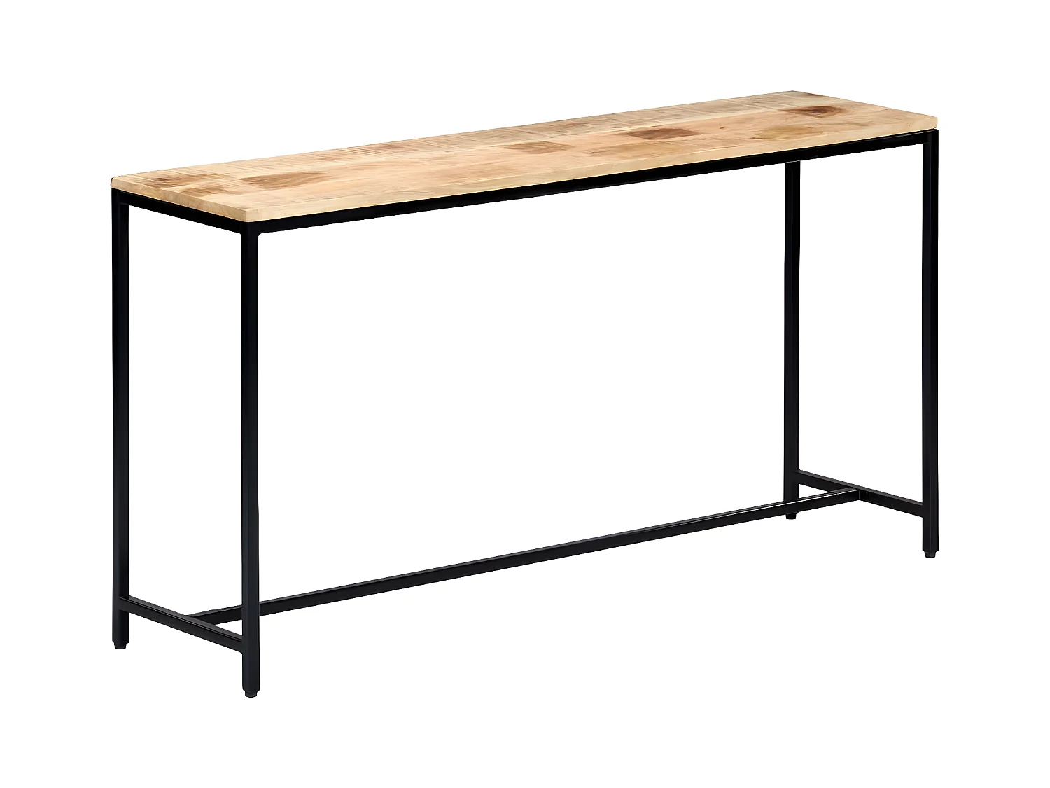 Table console 140 x 35 x 76 cm Bois de manguier massif brut GHR25360