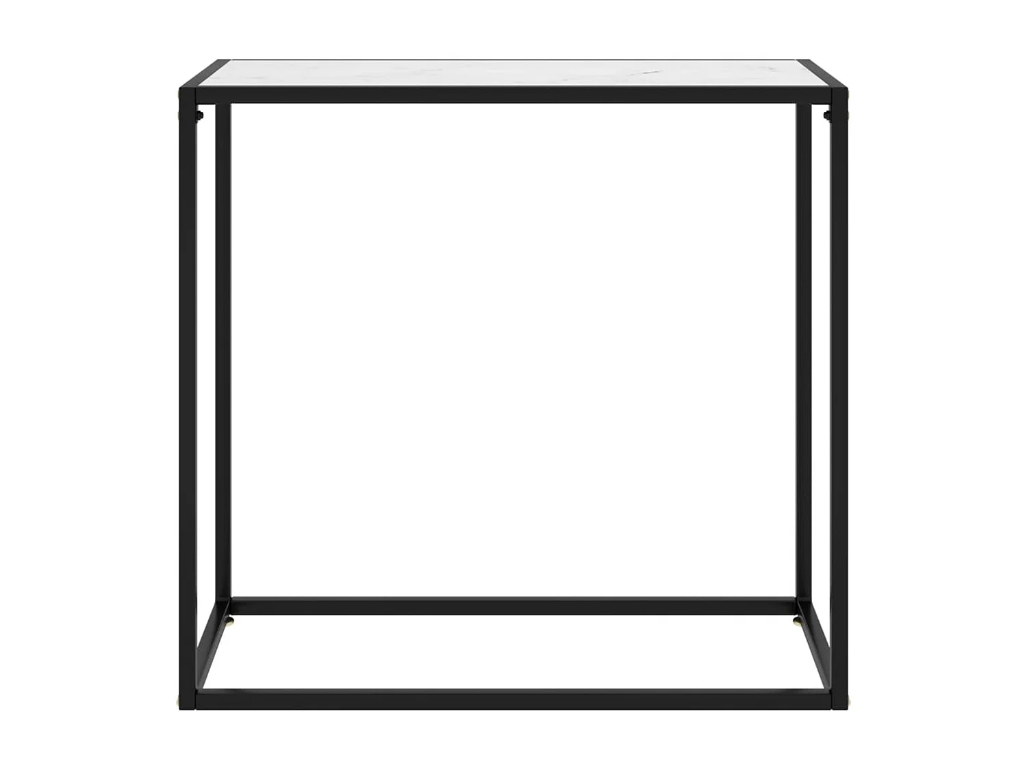 Table console Blanc 80x35x75 cm Verre trempé GHR49454
