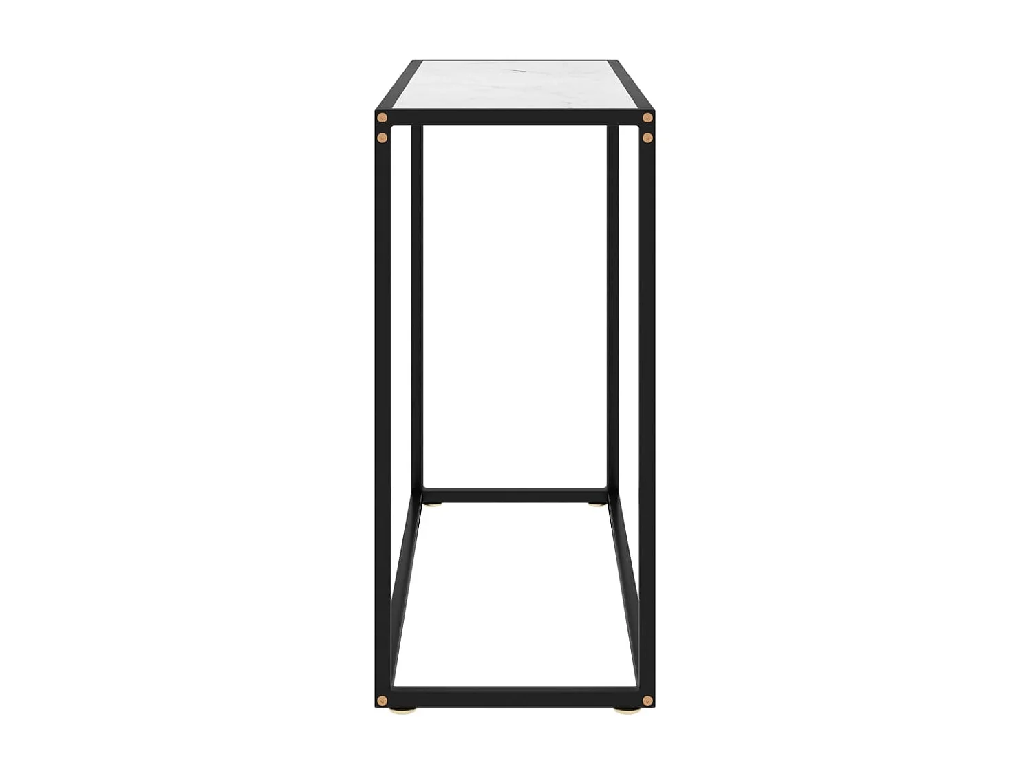 Table console Blanc 80x35x75 cm Verre trempé GHR49454