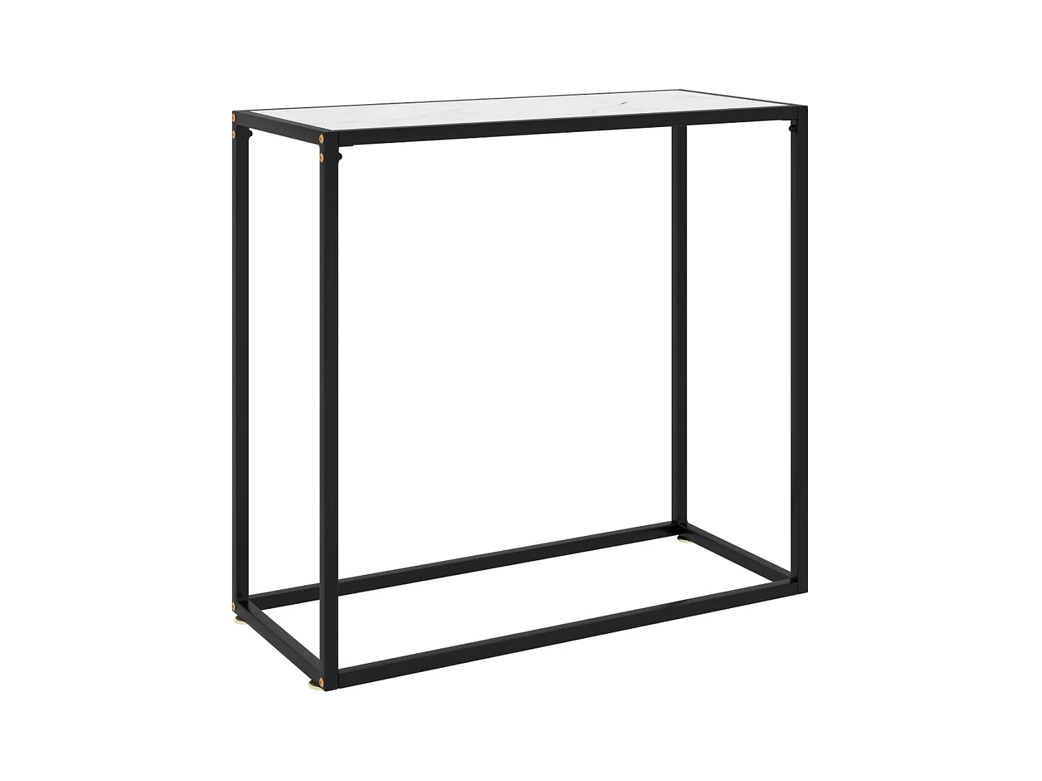 Table console Blanc 80x35x75 cm Verre trempé GHR49454