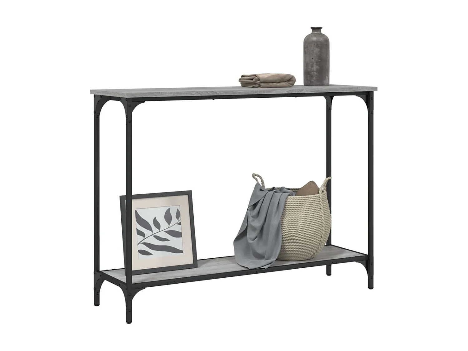 Mesa consola madera de ingeniería gris Sonoma 101x30,5x75 cm ES971942