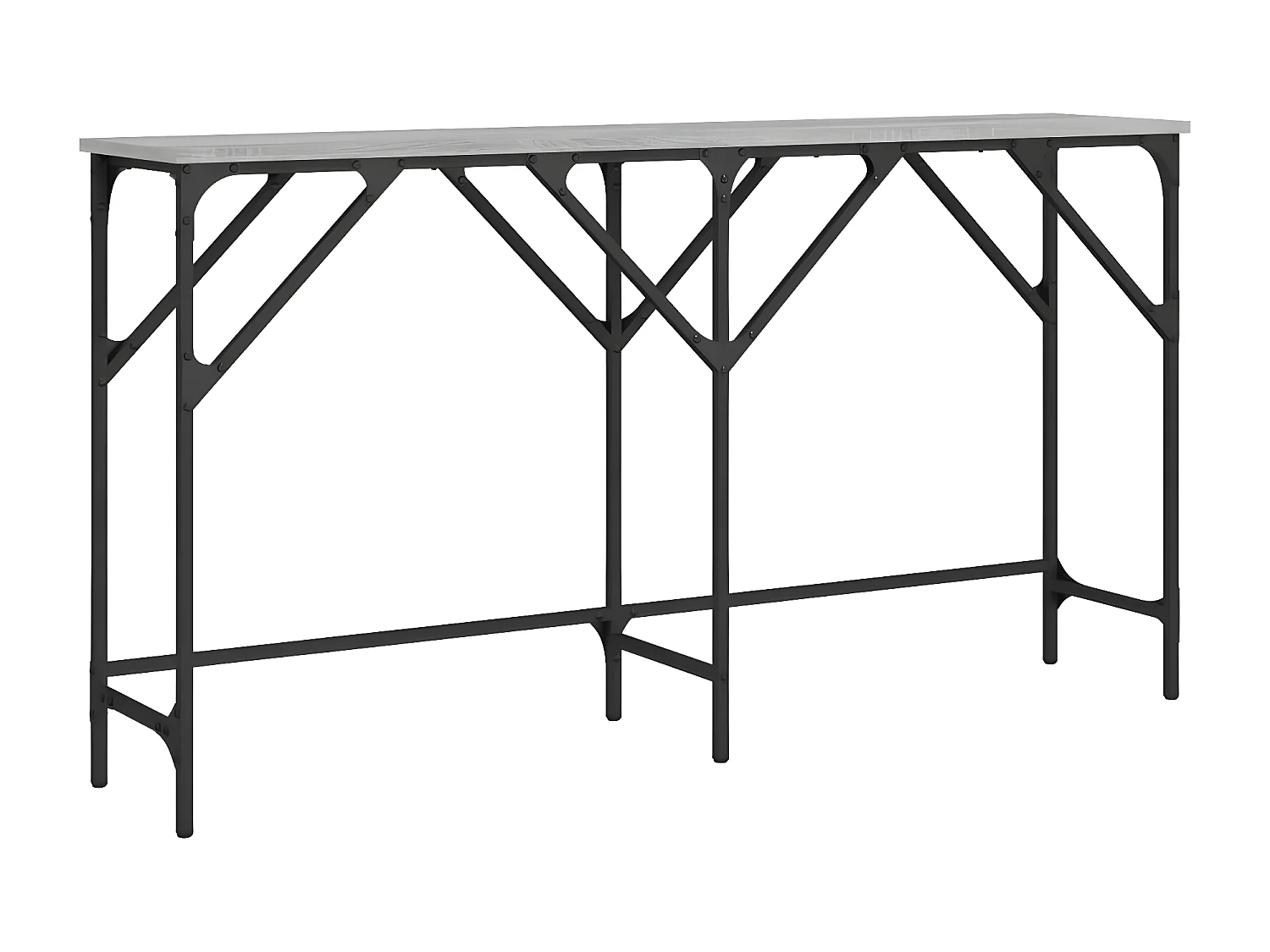 Table console sonoma gris 140x29x75 cm bois d'ingénierie GHR81493