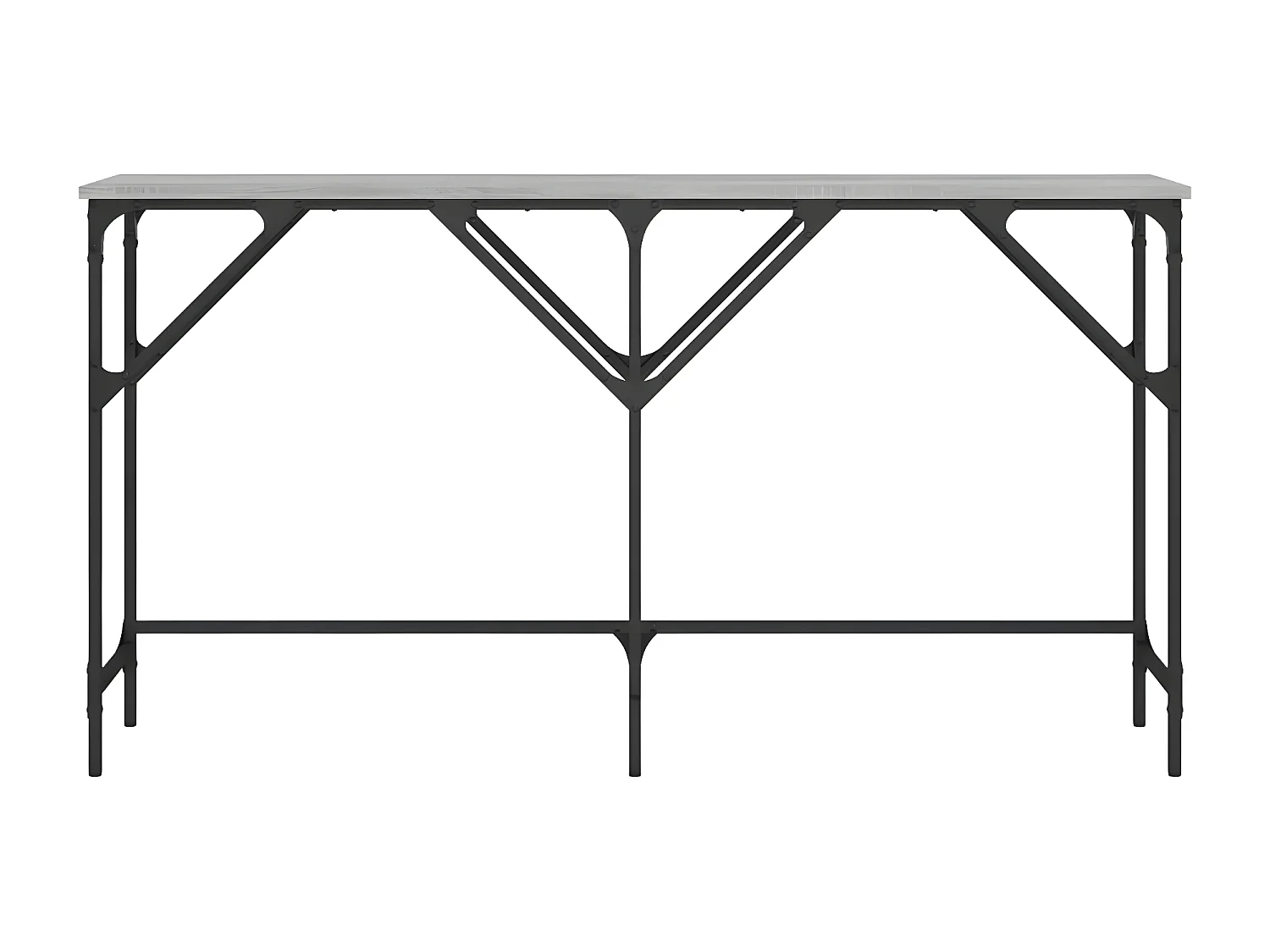 Table console sonoma gris 140x29x75 cm bois d'ingénierie GHR81493