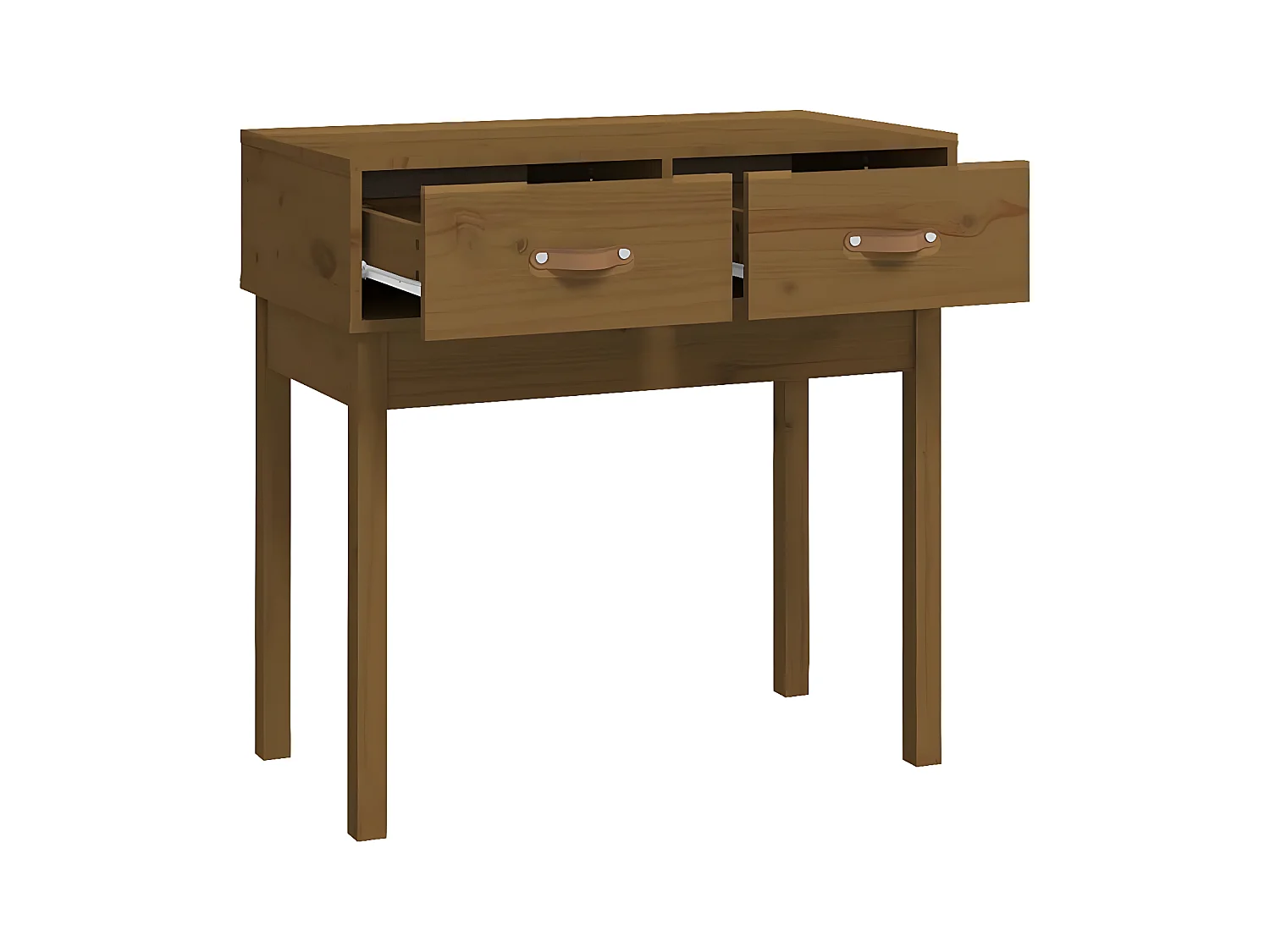 Wandtafel 76,5x40x75 cm massief grenenhout honingbruin NL854505