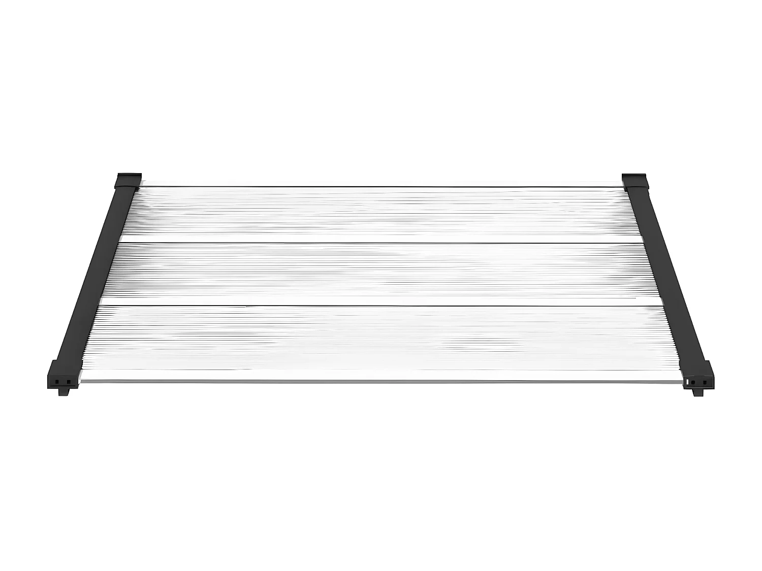 Auvent de porte Noir et transparent 122x90 cm Polycarbonate WVGQ3784