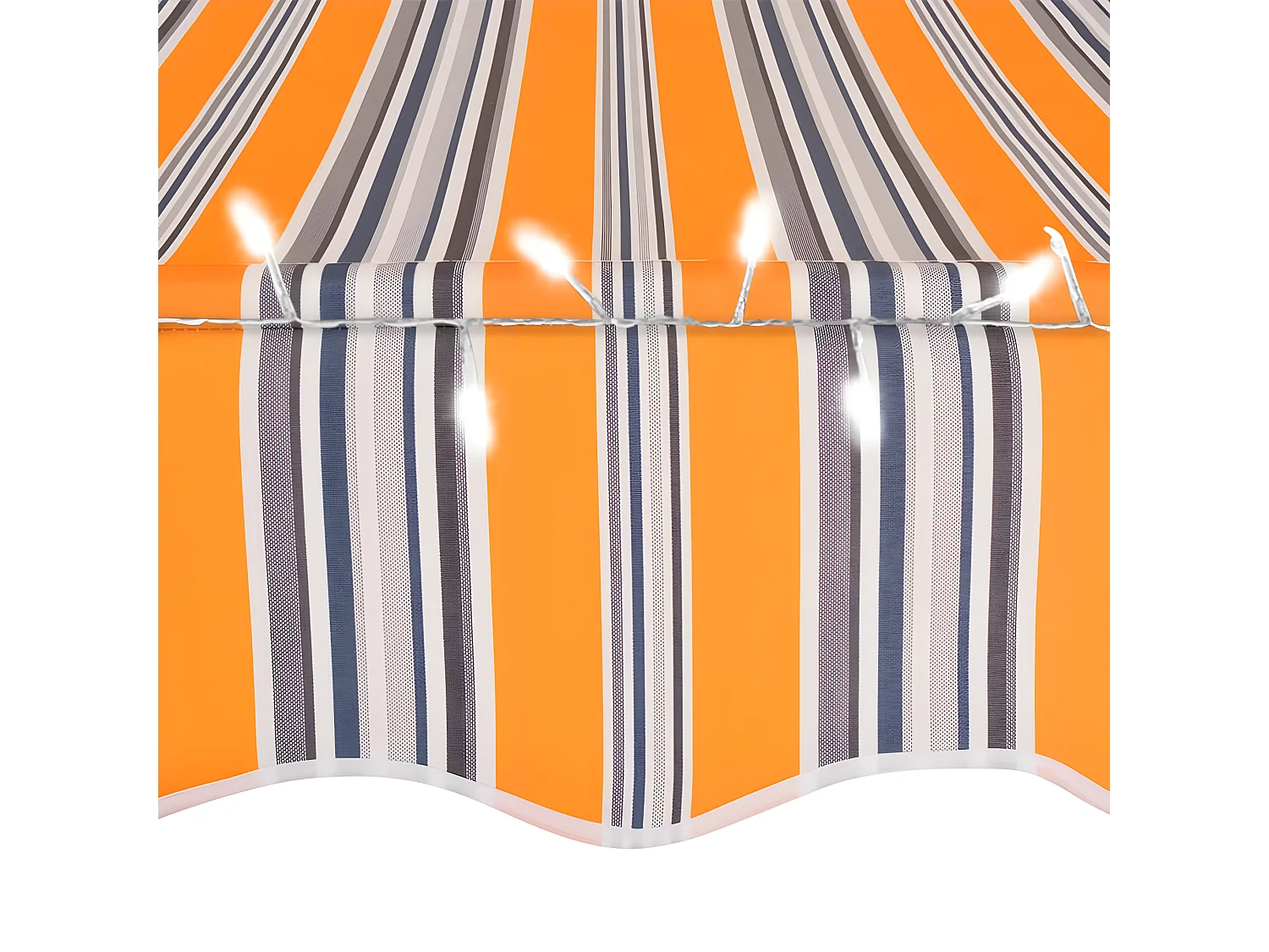 Auvent manuel rétractable avec LED 100 cm Jaune et bleu WVGQ5081