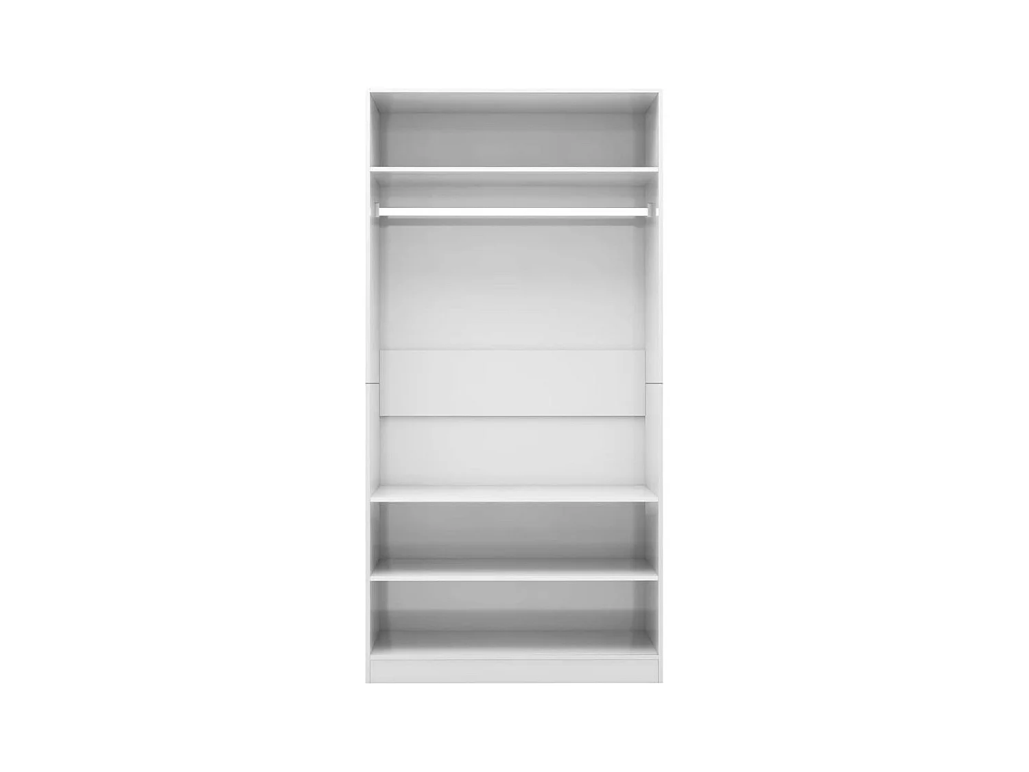 Garde-robe Blanc brillant 100 x 50 x 200 cm Aggloméré OFR13189 BonneVie Meuble