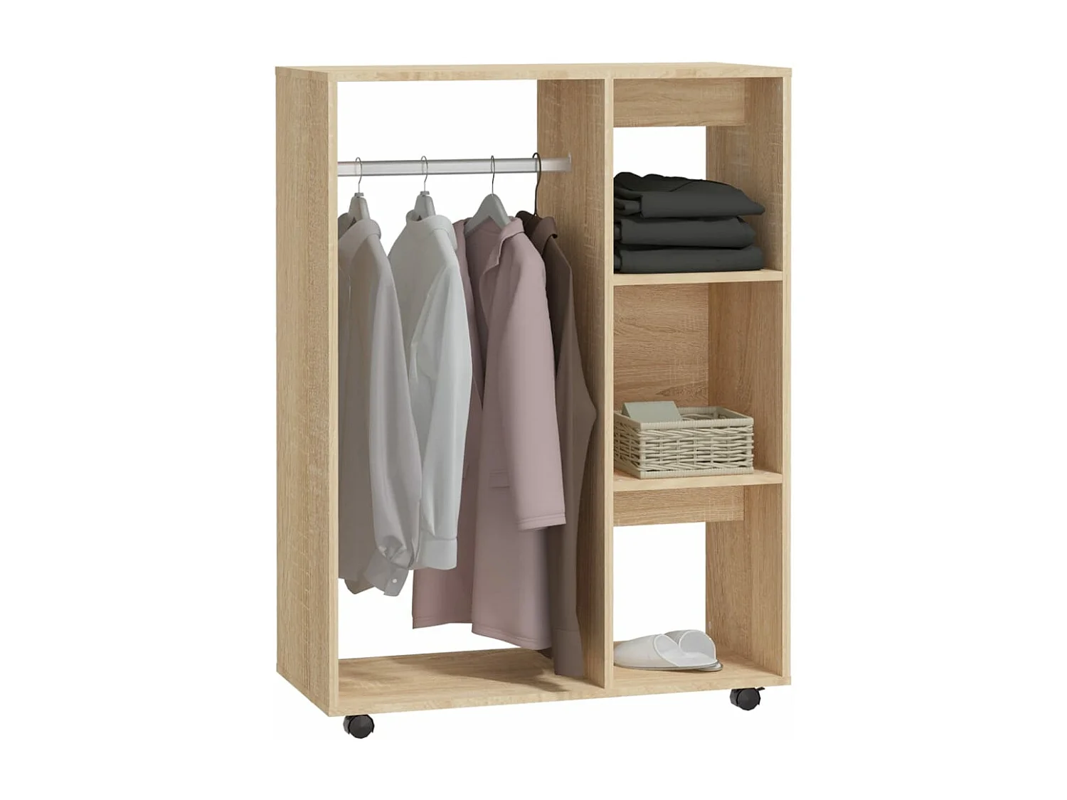 Armario madera de ingeniería color roble Sonoma 80x40x110 cm ES336179