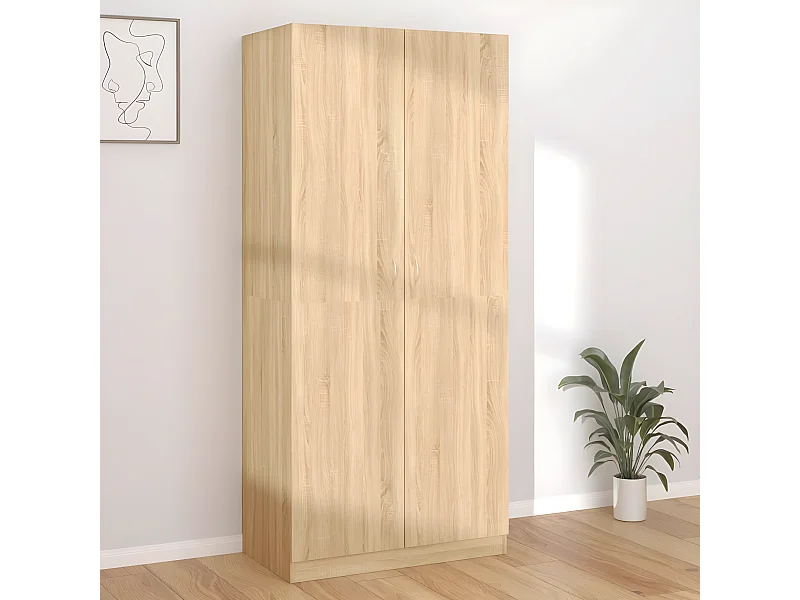 Roupeiro 90x52x200 cm contraplacado carvalho sonoma PT418448