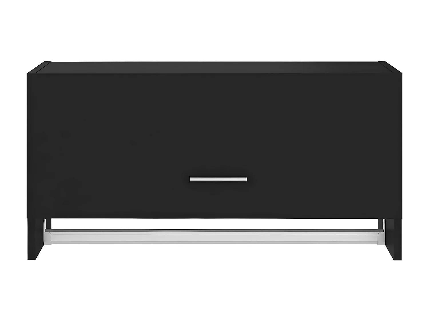 Armario de madera contrachapada negro 70x32,5x35 cm ES633445