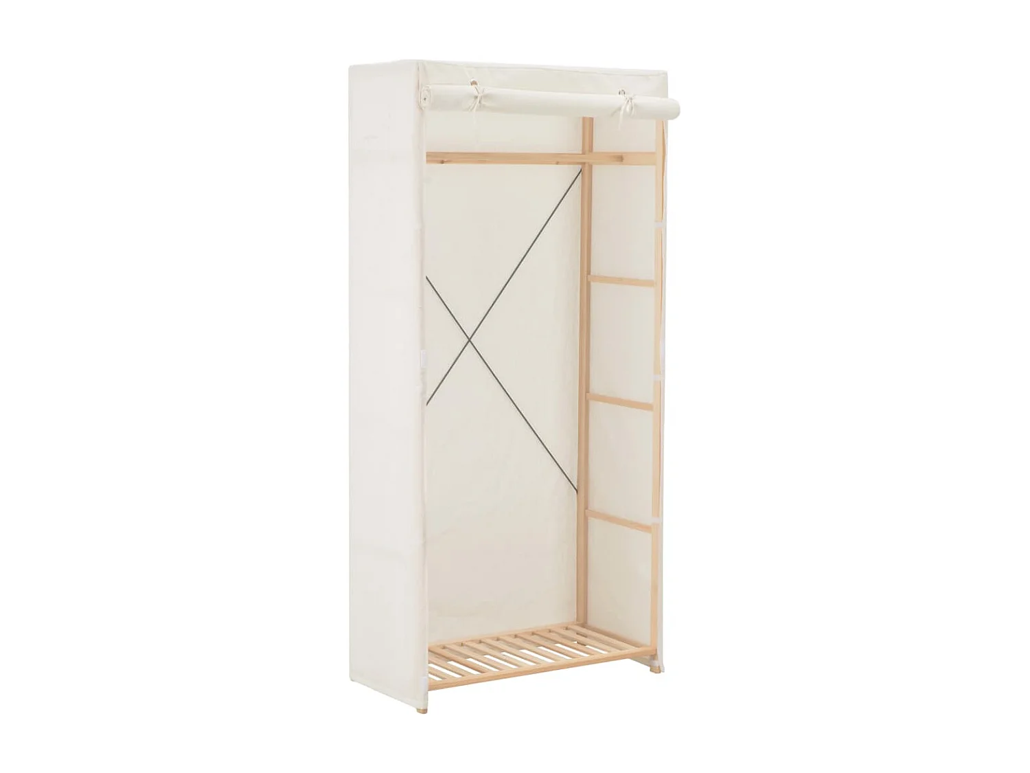 Garde-robe Blanc 79 x 40 x 170 cm Tissu OFR40041 BonneVie Meuble