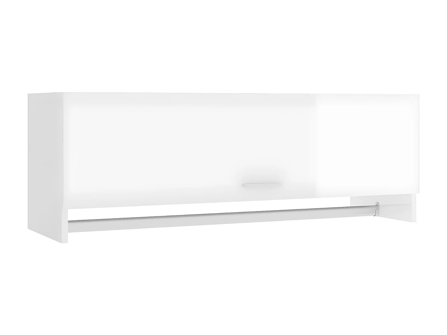 Garde-robe Blanc brillant 100x32,5x35 cm Aggloméré OFR80267 BonneVie Meuble