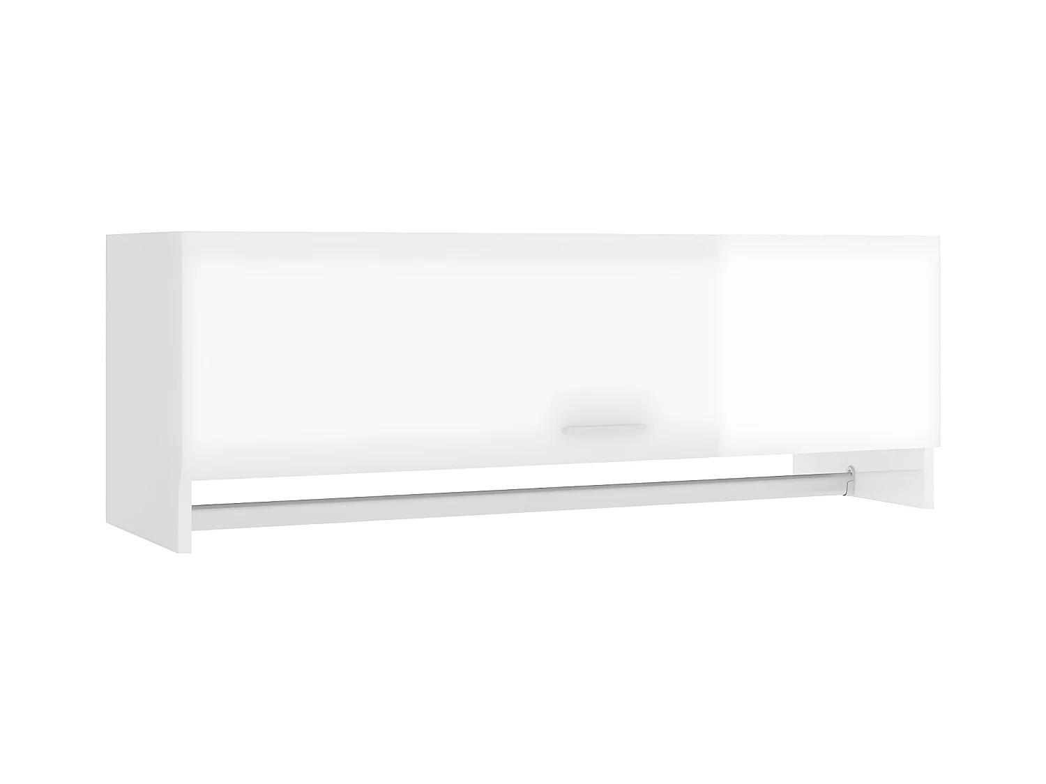 Armario de madera contrachapada blanco brillante 100x32,5x35 cm ES155055