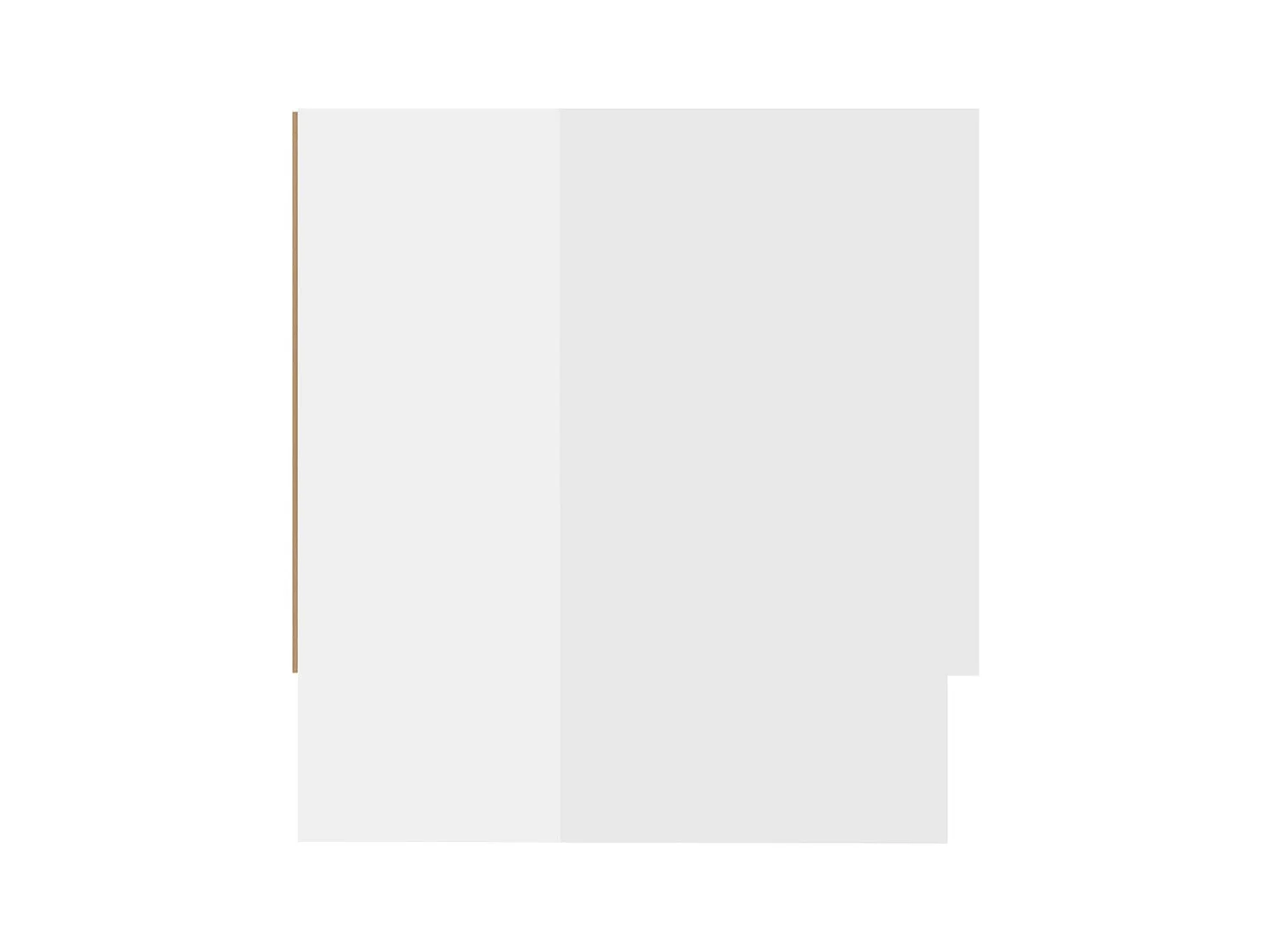 Armario de madera contrachapada blanco brillante 100x32,5x35 cm ES155055