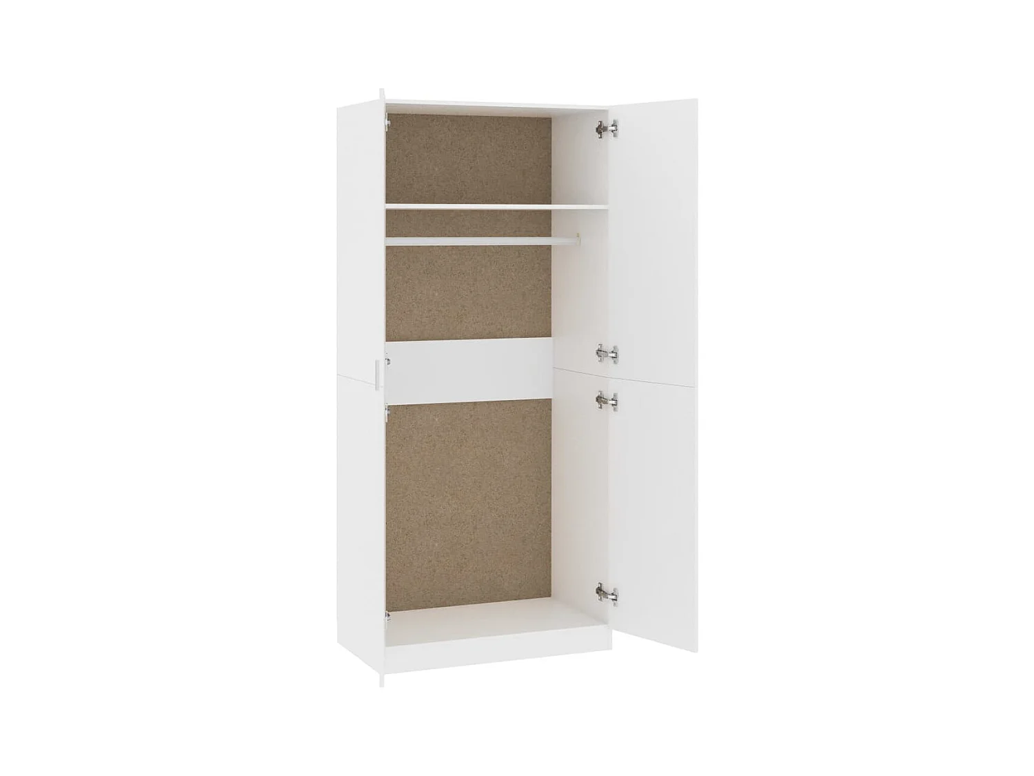 Garde-robe Blanc 90x52x200 cm Aggloméré OFR98924 BonneVie Meuble