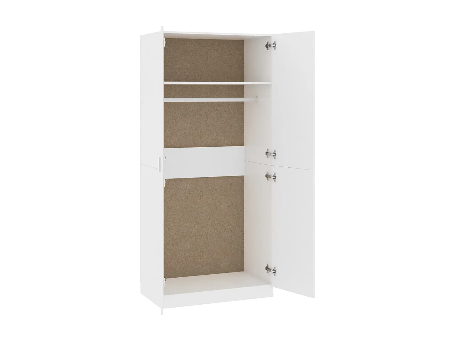 Garde-robe Blanc 90x52x200 cm Aggloméré OFR98924 BonneVie Meuble
