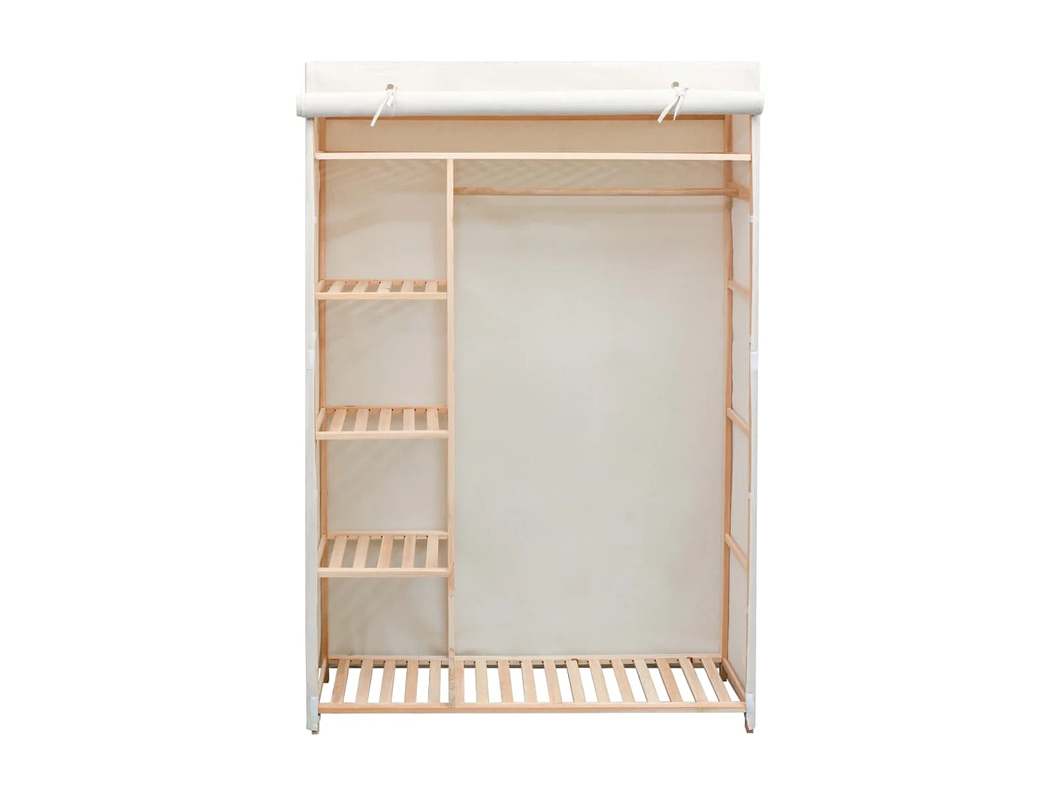 Garde-robe en tissu et bois de pin 110 x 40 x 170 cm OFR81562 BonneVie Meuble