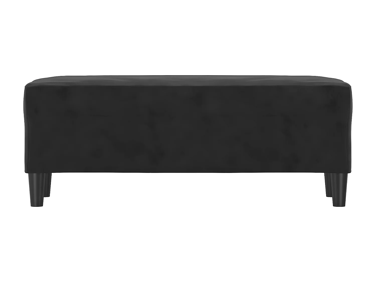 Banc chic Noir 100x35x41 cm Velours -ASAF38956