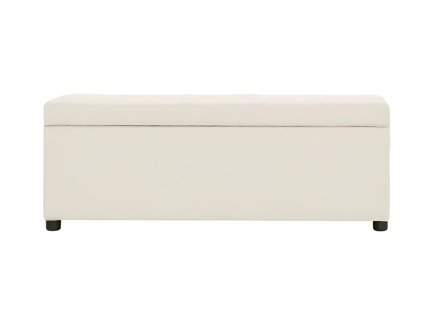 Banc avec compartiment de rangement 116 cm Crème Polyester -ASAF29642