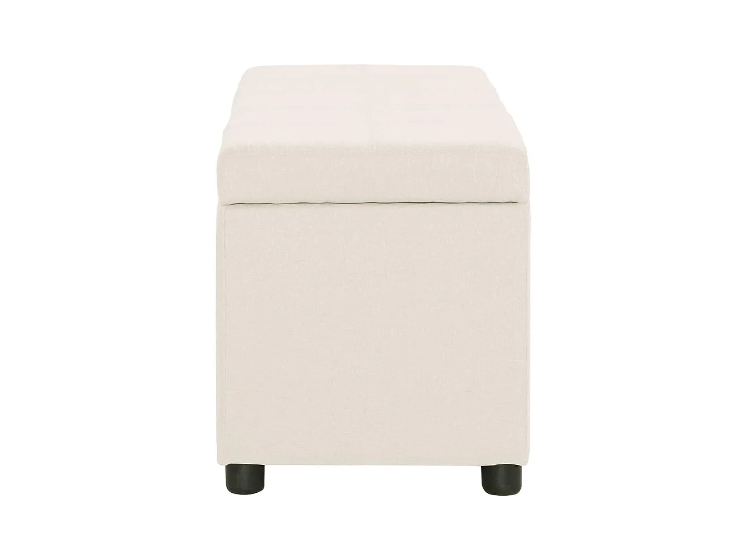 Banc avec compartiment de rangement 116 cm Crème Polyester -ASAF29642