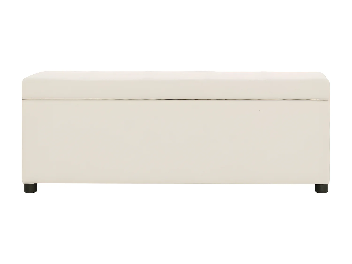 Bankje met opbergvak 116 cm polyester crème NL773605