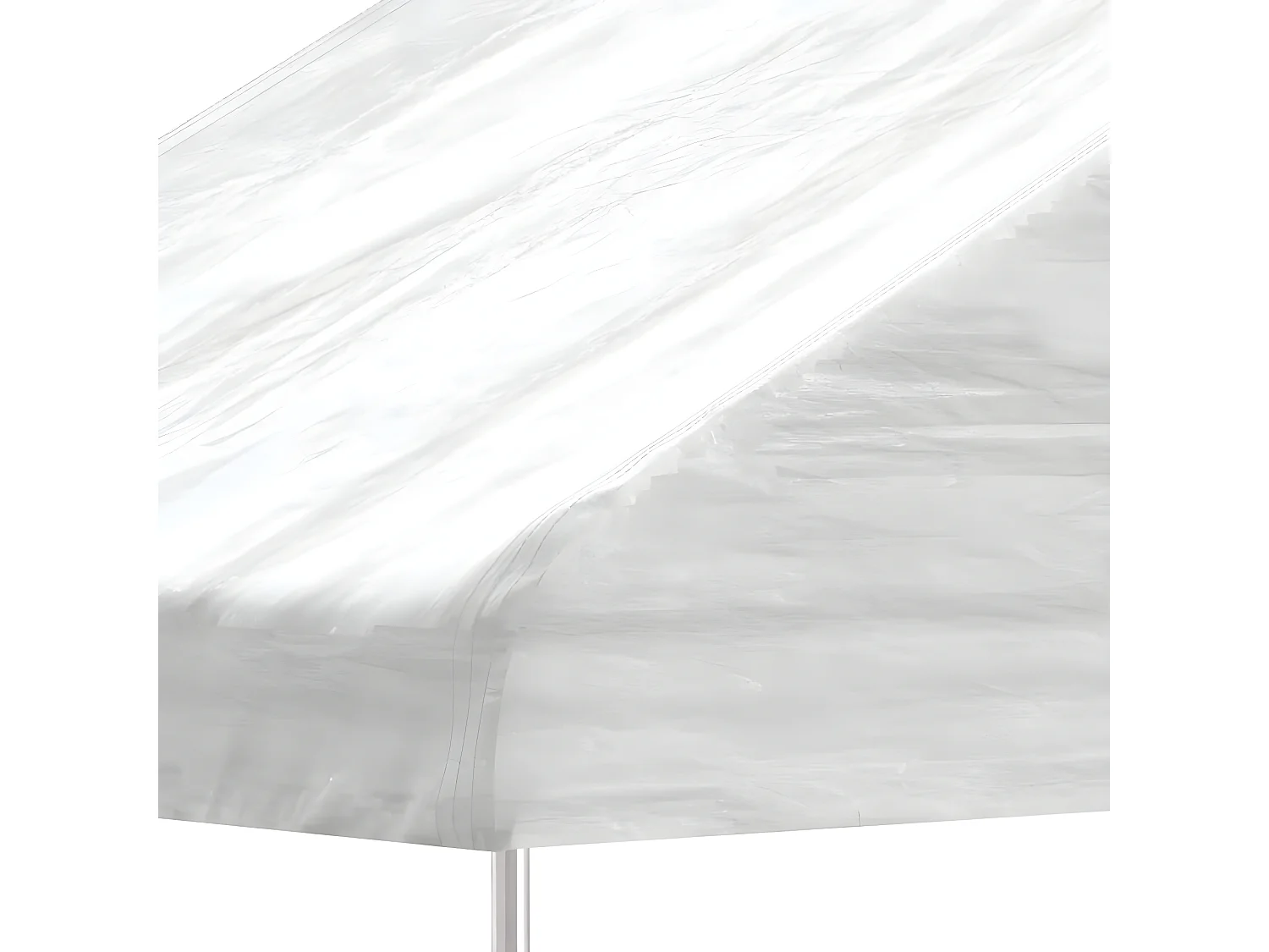 Prieel met dak 8,92x2,28x2,69 m polyetheen wit NL146800