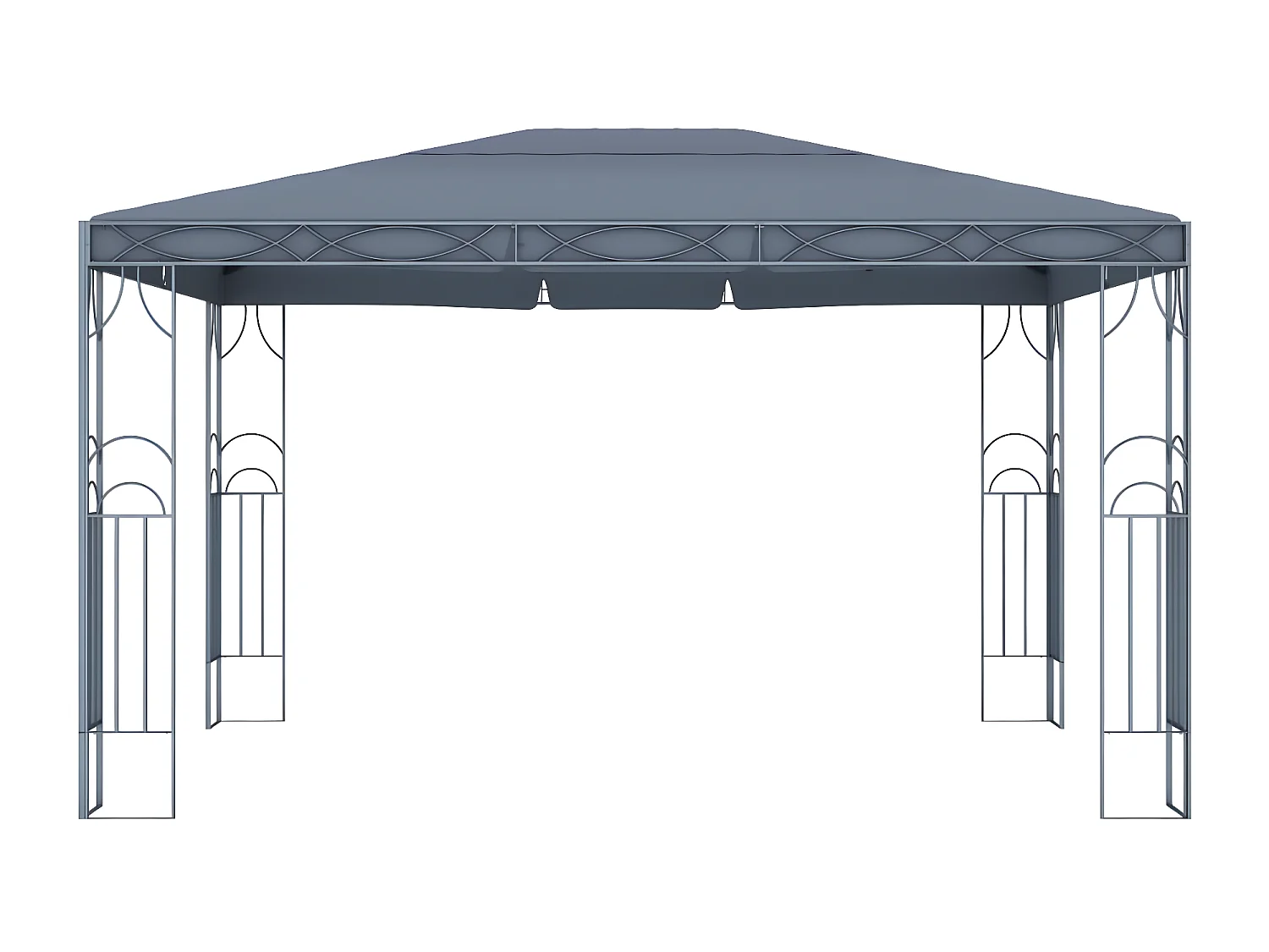 Tonnelle avec guirlande lumineuse à LED 400x300 cm Anthracite WVGQ7968