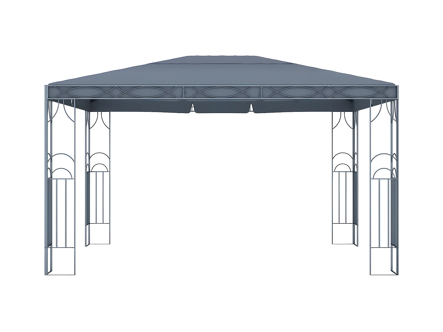 Tonnelle avec guirlande lumineuse à LED 400x300 cm Anthracite WVGQ7968