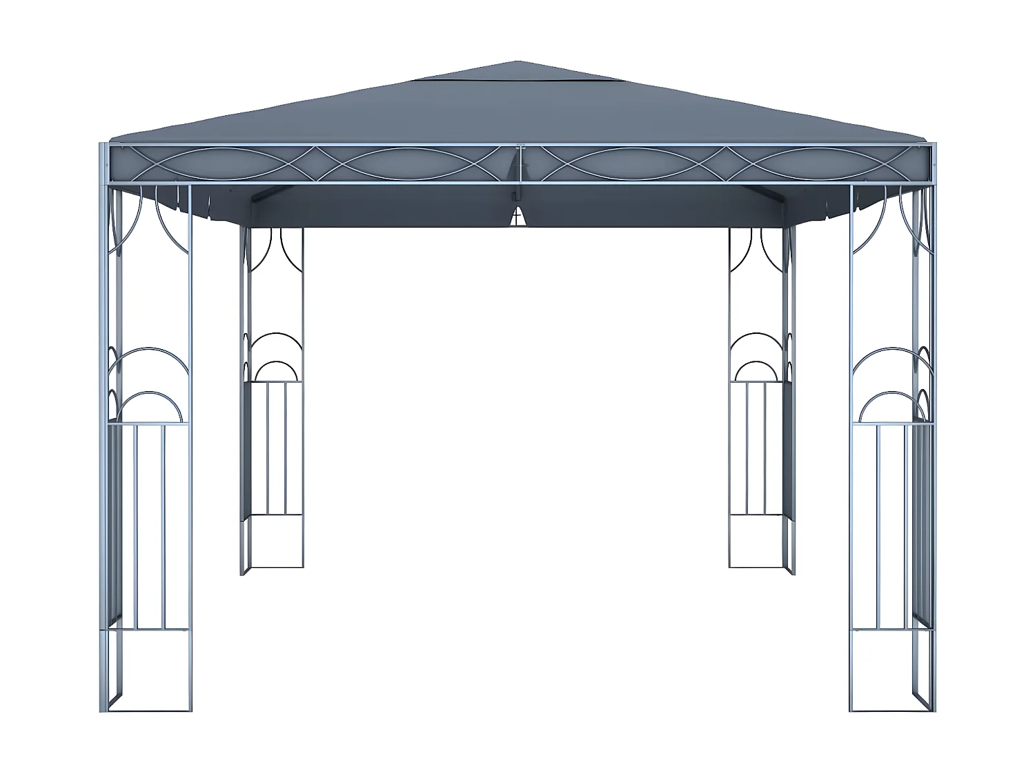 Tonnelle avec guirlande lumineuse à LED 400x300 cm Anthracite WVGQ7968