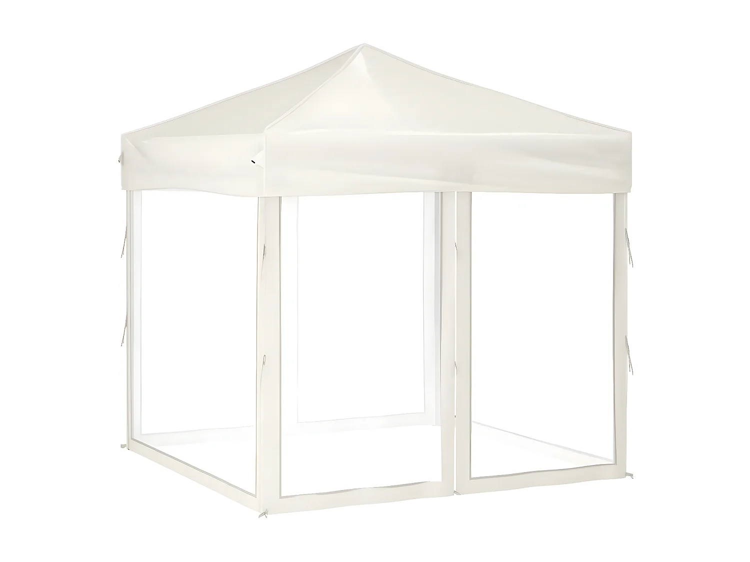 Tente de réception pliable avec parois Crème 2x2 m WVGQ9617