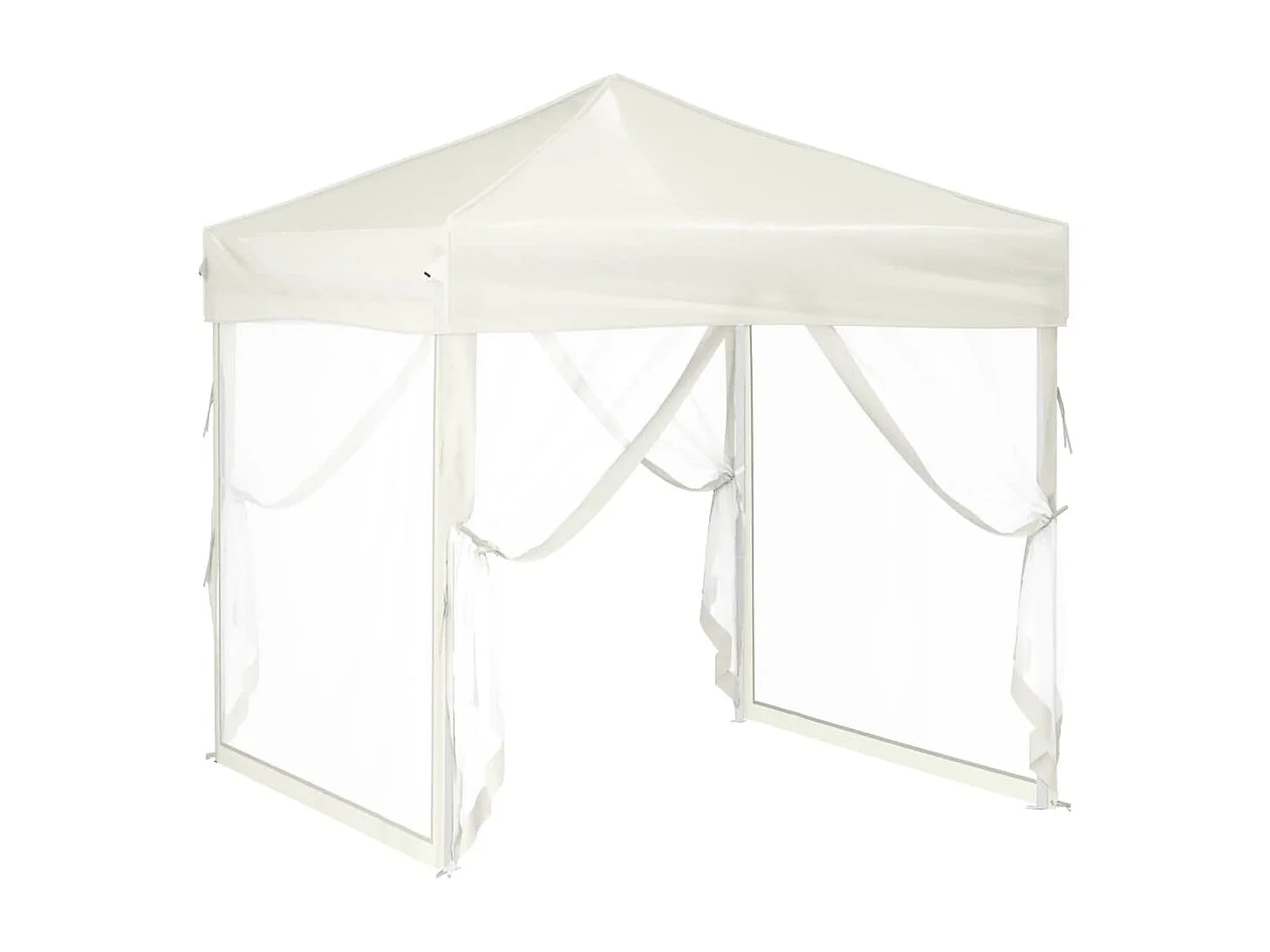 Tente de réception pliable avec parois Crème 2x2 m WVGQ9617