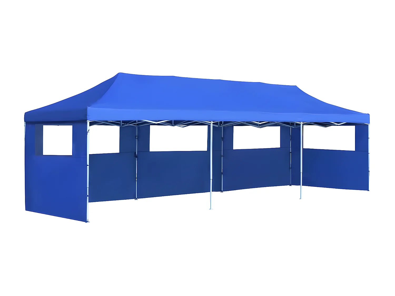 Carpa plegable Pop-up con 5 paredes laterales 3x9 m azul ES447483