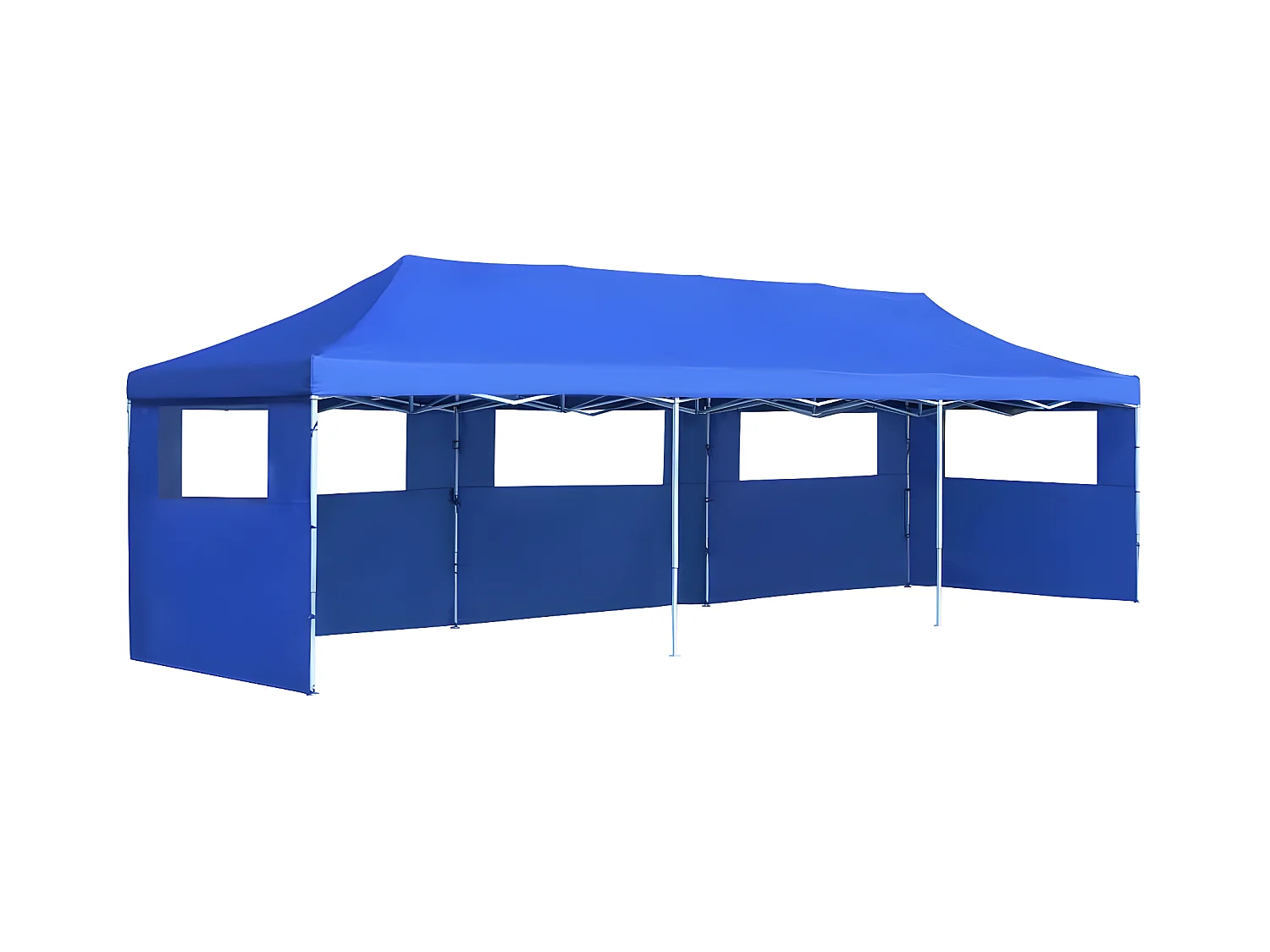 Tente de réception pliable avec 5 parois 3x9 m Bleu WVGQ9401