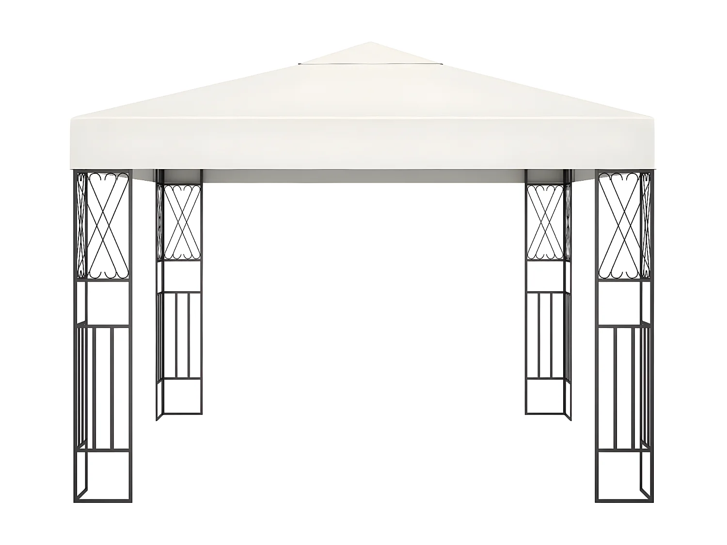 Gazebo - Tenda de recepção 3x3 m tecido creme PT578881