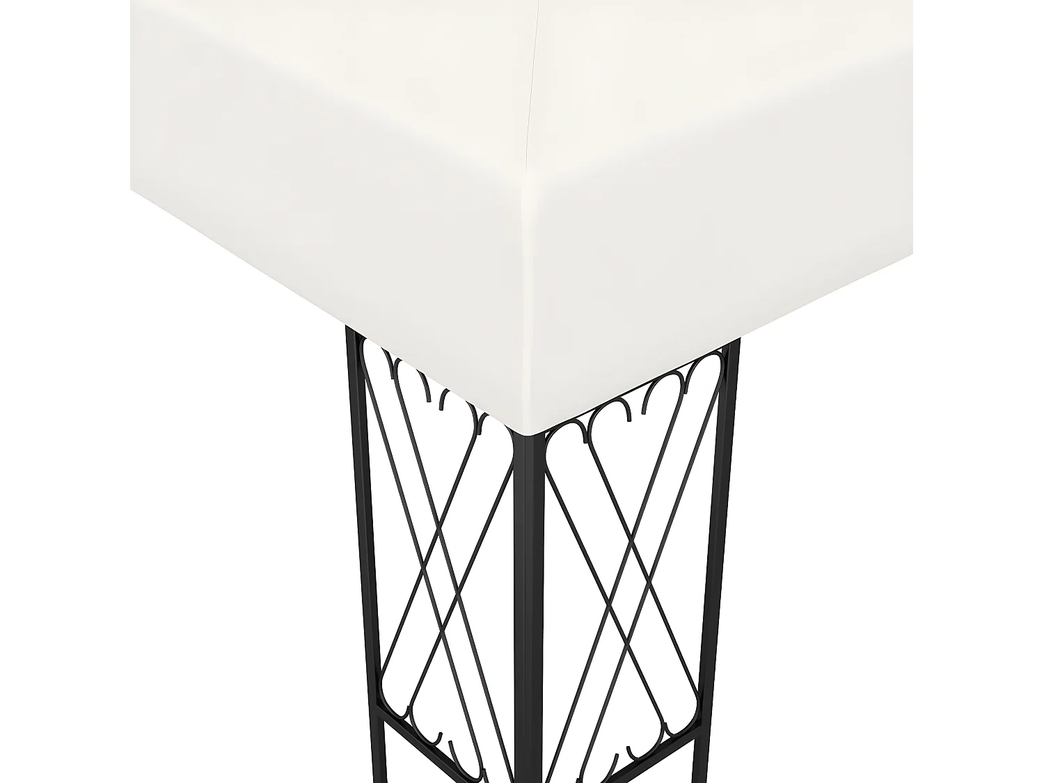 Gazebo - Tenda de recepção 3x3 m tecido creme PT578881