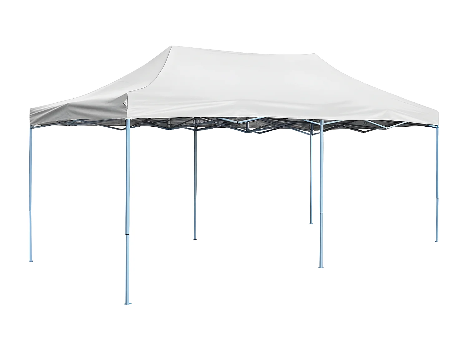 Tente de réception pliable professionnelle 3x6 m Acier Blanc WVGQ5194
